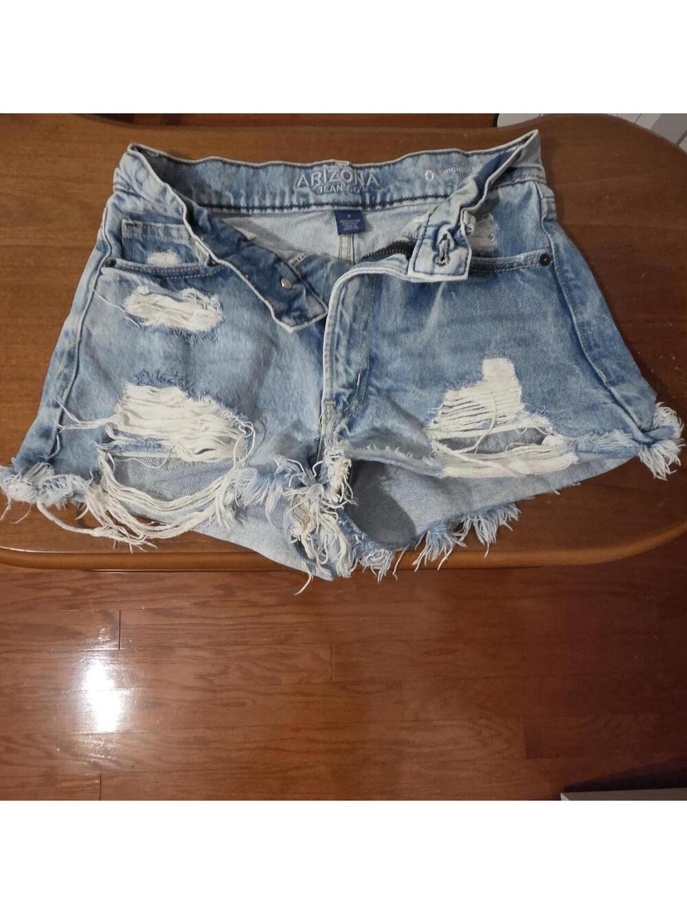 Arizona Jean Co Distressed Denim Cutoff Shorts Sz 0